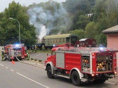 Übung der Feuerwehr bei der Ostertalbahn am 21.09.2012