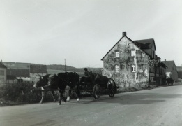 Ortsdurchfahrt Osterbrücken kurz nach dem 2. Weltkrieg